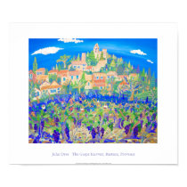 Art Poster: The Grape Harvest, Rasteau, Provence posters by johndyergallery Art Poster: The Grape Harvest, Rasteau, Provence posters