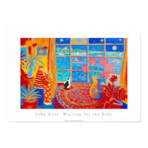 Art Poster: Waiting for the Baby posters by johndyergallery Art Poster: Waiting for the Baby posters