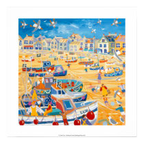 Art Print: Boats and Ropes, St Ives, Cornwall by johndyergallery Art Print: Boats and Ropes, St Ives, Cornwall