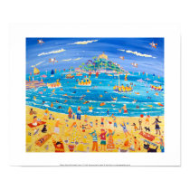 Art Print: Eskimo Kids at St Michael's Mount by johndyergallery Art Print: Eskimo Kids at St Michael's Mount