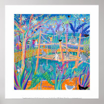 Art Print: Huggable Loveable Lemurs
