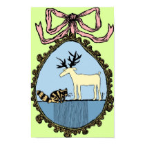 Art Print - Raccoon and Elk Portrait by choxielove Art Print - Raccoon and Elk Portrait