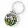 Art Purple Iris Keychain