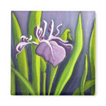 Art Purple Iris Fridge Magnet