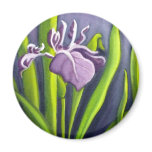Art Purple Iris Magnets