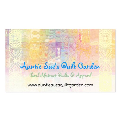 Art Quilts Business Card (back side)