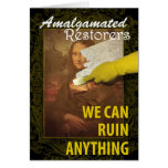 Art Restoration Humor Greeting Card