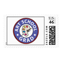Art School Graduation Postage Stamp