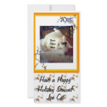Art Scroll Photo Happy Holidays Card Personalized Photo Card