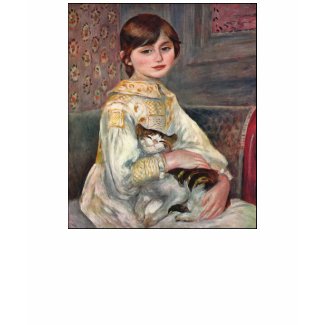 Art Shirt: Renoir - Mlle. Julie Manet with Cat shirt