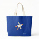Art Shopping Bag: Jumbo Blue Bag and Seagull