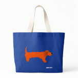 Art Shopping Bag: Jumbo Blue Bag Sausage Dog bags