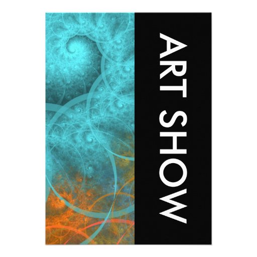 Art Show Spiral Design Custom Invitation