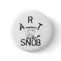 "Art Snob" Pinback Button