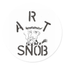 "Art Snob" stickers