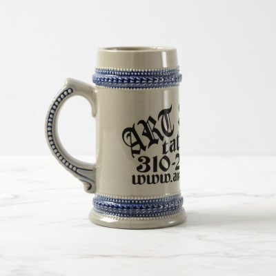 ART & SOUL TATTOO OLD ENGLISH LOGO STEIN MUGS by tattooco