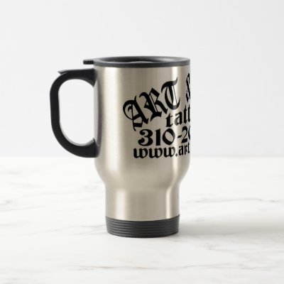 ART &amp; SOUL TATTOO OLD ENGLISH LOGO TRAVEL MUG by tattooco