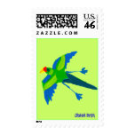 Art Stamp: Australian Green Parrot stamps