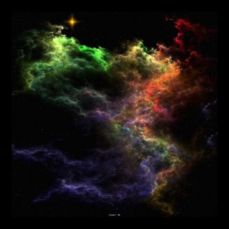 Art Stucco Nebula Cluster Poster