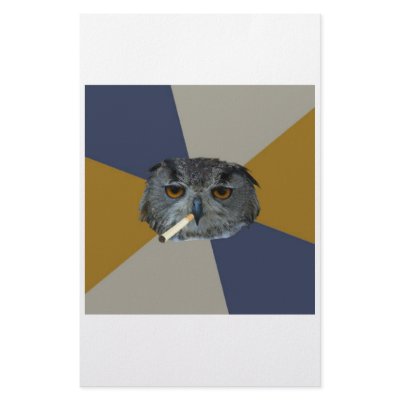 Art Student Owl Advice Animal Meme Personalized Stationery by MemeRegime