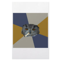 Art Student Owl Advice Animal Meme Personalized Stationery
