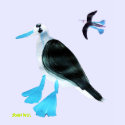 T-shirt da arte: Boobies pagados azul