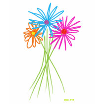 Art T-Shirt: Bunch of Flowers by johndyergallery Art T-Shirt: Bunch of Flowers