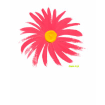 Art T-Shirt: Classic Pink Daisy by johndyergallery Art T-Shirt: Classic Pink Daisy