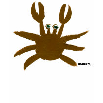 Art T-Shirt: Crazy Crab Seaside Holiday Top by johndyergallery Art T-Shirt: Crazy Crab Seaside Holiday Top