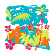 Kunst-T-Shirt: Tropisches Baby - Puppe