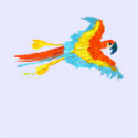 T-shirt da arte: Papagaio tropical