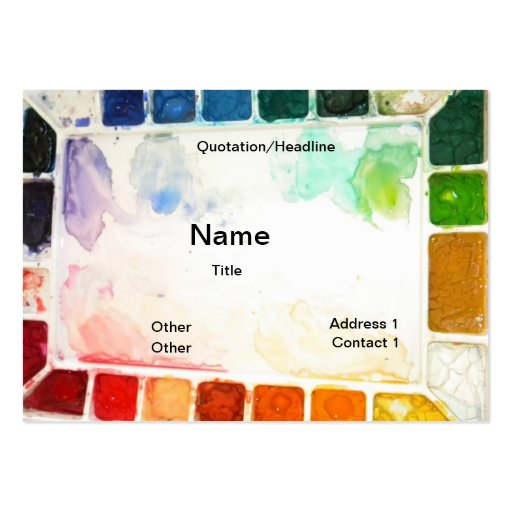Art Teacher and Painter cards Business Card Templates (front side)