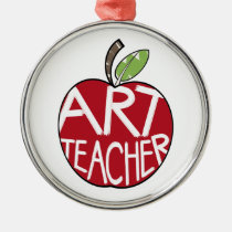 Art Teacher Red Apple Ornament ornaments