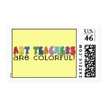 Art Teachers Are Colorful Postage Stamp