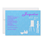 Art Theme Bat Mitzvah Birthday Invitation