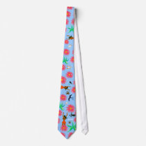 Art Tie: Tropical Babe Galapagos Boobie Tie Blue by johndyergallery Art Tie: Tropical Babe Galapagos Boobie Tie Blue