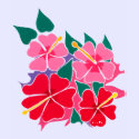 Parte superior da arte: Flores do hibiscus da bone t - shirts