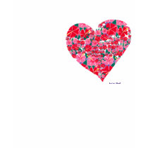 Dessus d'art : Dessus fleuri de coeur d'amour de k t-shirts