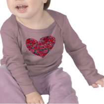 Art Top: Hibiscus Heart. Baby t-shirts by johndyergallery Art Top: Hibiscus Heart. Baby t-shirts