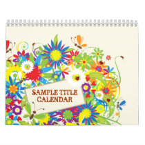 Art trees beautiful, seasons wall calendar