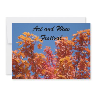 Art & Wine Festival Invitation Cards Events by Basleeartprintgifts
