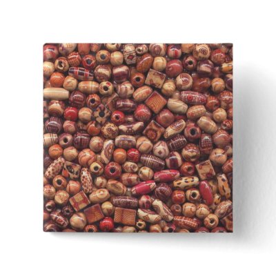 Art Wood Beads Button by dndartstudio