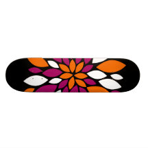 Arte anaranjado púrpura del pétalo de la flor blan patin personalizado