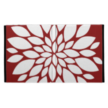 Arte bonito del pétalo de la flor blanca en rojo