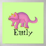 Arte de la lona del cuarto de niños 11x11 del dino impresiones