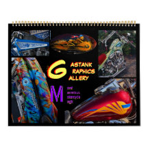 Arte de la pintura de la motocicleta de los gráfic calendarios