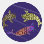 Arte digital de la carpa moderna de Koi Etiquetas