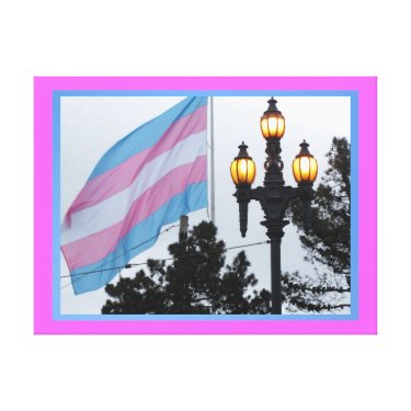Arte en lienzo Lámina - Bandera Transgénero Canvas Print