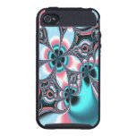 Arte impresionante del fractal de las flores iPhone 4 protector