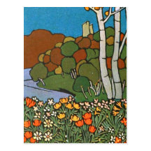 Arte Nouvaeu del parque Tarjeta Postal